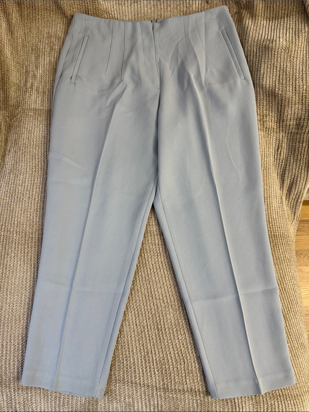 Primark Pale Blue Pleated High-Waist Trousers